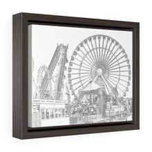 Load image into Gallery viewer, Art Sketch Wall Art Print Wildwood Moreys Piers Beach Sky Big Ferris Wheel
