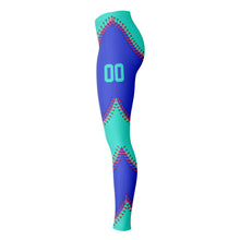 Load image into Gallery viewer, Personalized Leggings Blue and Turquoise
