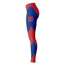 Load image into Gallery viewer, Chicago Personalized Leggings Red &amp; Blue
