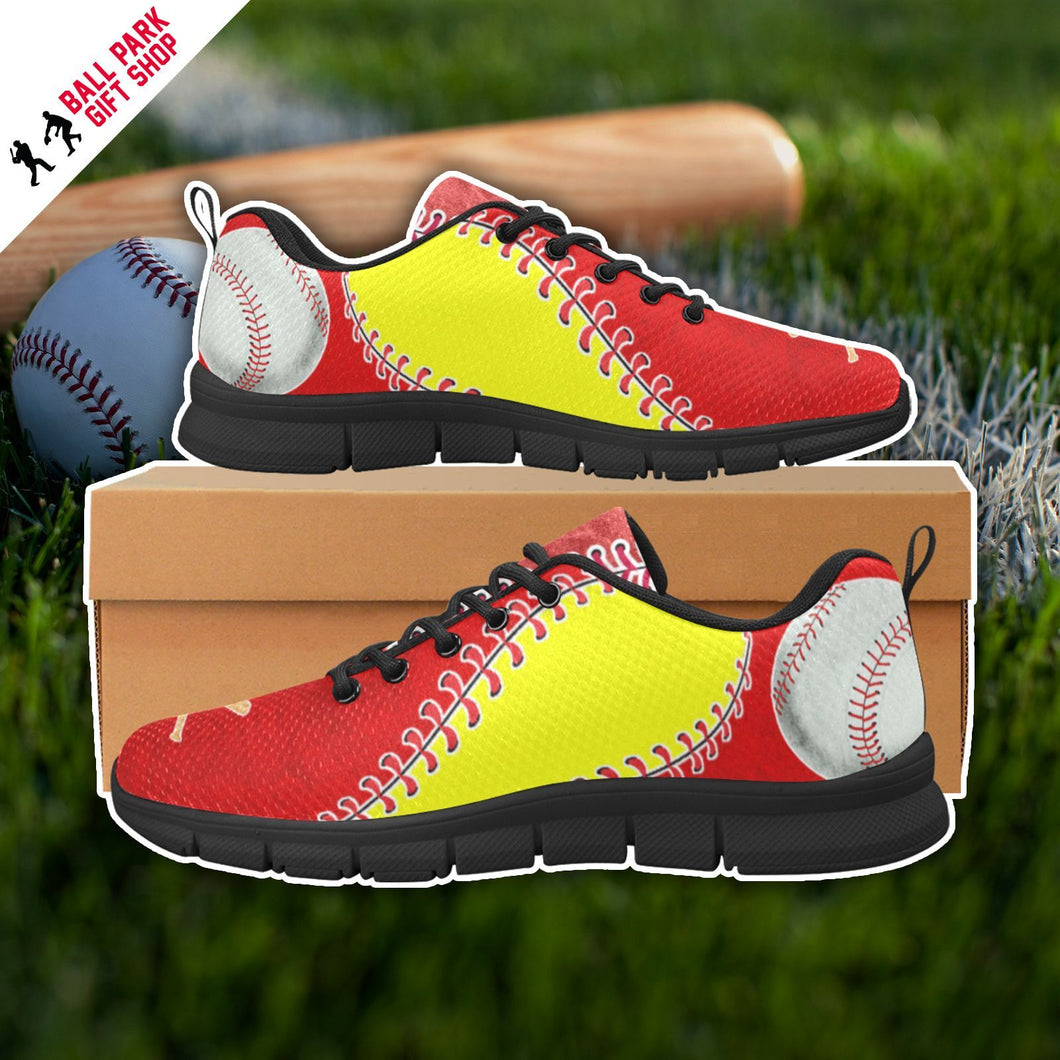 Softball Sneakers Red & Yellow