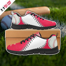 Load image into Gallery viewer, Baseball Sneakers Red &amp; White
