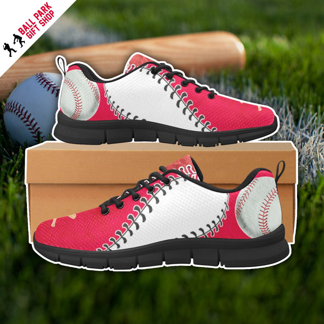 Baseball Sneakers Red & White