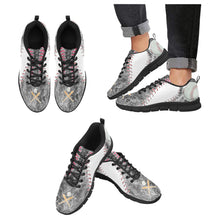 Load image into Gallery viewer, Baseball Sneakers Black &amp; White

