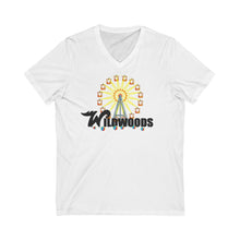 Load image into Gallery viewer, Magical express VS The Wildwood Tramcar Unisex Jersey V-Neck Tee
