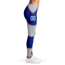 Load image into Gallery viewer, Chicago Personalized Leggings Blue and Gray
