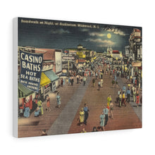 Load image into Gallery viewer, Night Time Wildwood Boardwalk Home Decor Wall Art Print Canvas
