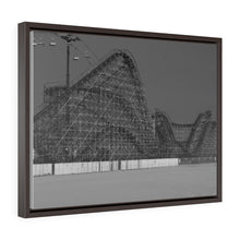 Load image into Gallery viewer, Wildwood Wooden Roller Coaster Black and White Photography Wall Art Print
