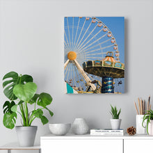 Load image into Gallery viewer, Canvas Print Wildwood New Jersey Morey&#39;s Piers Amusement Park  Portrait
