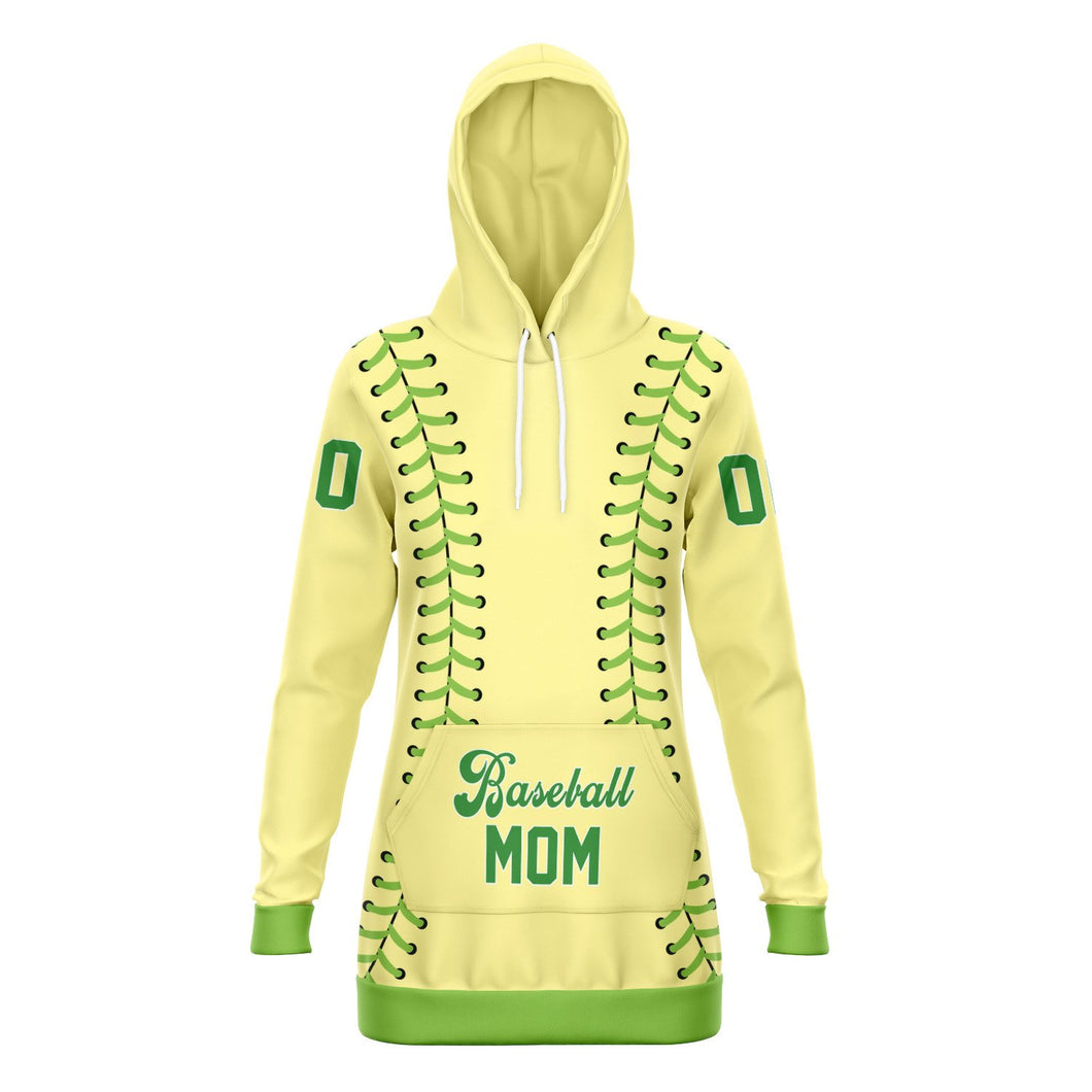 Personalized Long Hoodie Light Yellow and Green