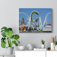 Load image into Gallery viewer, Canvas Print Wildwood Jersey Shore Morey&#39;s Piers Amusement Park  View
