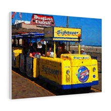 Load image into Gallery viewer, Gouache Digital Art painting Wall Art Print Wildwood Boardwalk Tramcar
