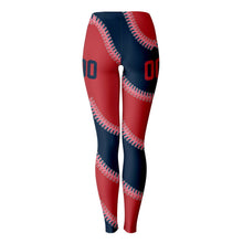 Load image into Gallery viewer, Boston Personalized Leggings Red &amp; Blue
