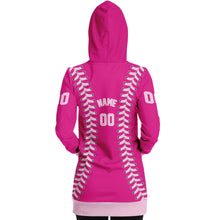 Load image into Gallery viewer, Barbie Baseball Personalized Long Hoodie Pink
