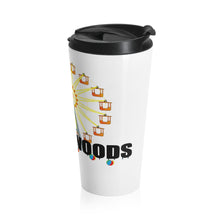 Load image into Gallery viewer, The famous Wildwood is sign featuring beach balls Stainless Steel Water Bottle Stainless Steel Travel Mug
