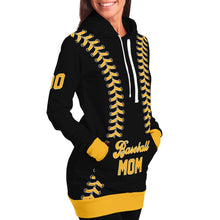 Load image into Gallery viewer, Pittsburgh Personalized Long Hoodie Black &amp; Gold
