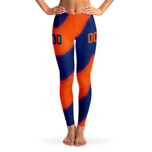 Load image into Gallery viewer, New York Personalized Leggings Blue &amp; Orange

