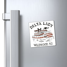 Load image into Gallery viewer, Vintage Wildwood by the sea Delta Lady NJ Post Card Refrigerator Magnet Keepsake Souvenir

