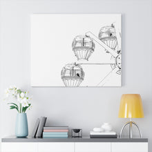 Load image into Gallery viewer, Art Sketch Wall Art Print Moreys Piers Wildwood NJ Beach Decor Hot Air Baloon
