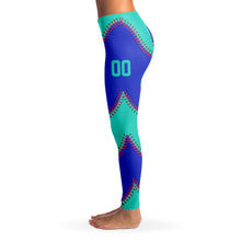 Load image into Gallery viewer, Personalized Leggings Blue and Turquoise
