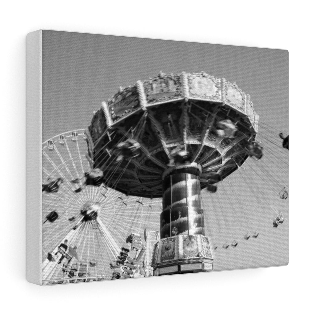 Wildwood Jersey shore Swings Black and White Photography Wall Art Print