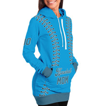 Load image into Gallery viewer, Marlines Personalized Long Hoodie Aqua

