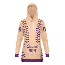Load image into Gallery viewer, Personalized Long Hoodie Coral &amp; Purple
