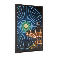Load image into Gallery viewer, Canvas Print Wildwood Jersey Shore Morey&#39;s Piers Amusement Park Ferris Wheel Swings
