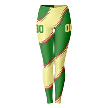 Load image into Gallery viewer, Personalized Leggings Green and Yellow
