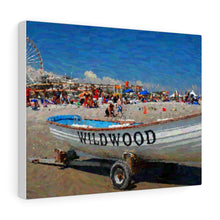 Load image into Gallery viewer, Gouache Digital Art painting Wall Art Print Wildwood Jersey Shore Ocean View
