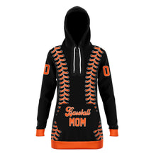 Load image into Gallery viewer, San Francisco Personalized Long Hoodie Black &amp; Orange
