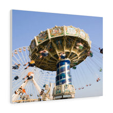Load image into Gallery viewer, Canvas Print Jersey Shore Theme Park Large Swings
