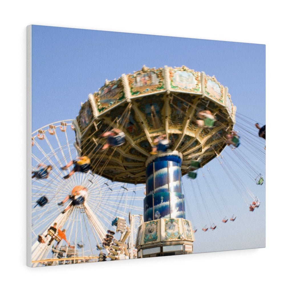 Canvas Print Jersey Shore Theme Park Large Swings