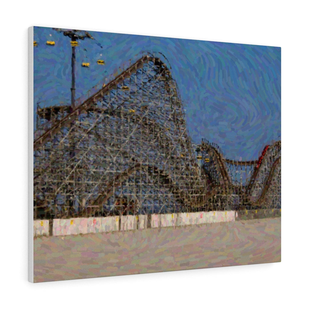 Gouache Digital Art painting Wildwood Jersey Roller Coaster Wall Art Print