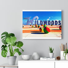 Load image into Gallery viewer, Wildwood NJ Crest Sign Watercolor Painting Wall Art Print
