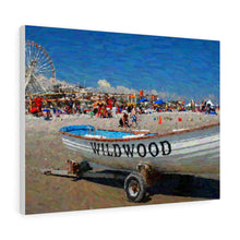 Load image into Gallery viewer, Gouache Digital Art painting Wall Art Print Wildwood Jersey Shore Ocean View
