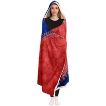 Load image into Gallery viewer, Chicago Baseball Personalized Hooded Blanket Blue &amp; Red

