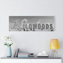 Load image into Gallery viewer, Black &amp; White Wildwood Sign Canvas
