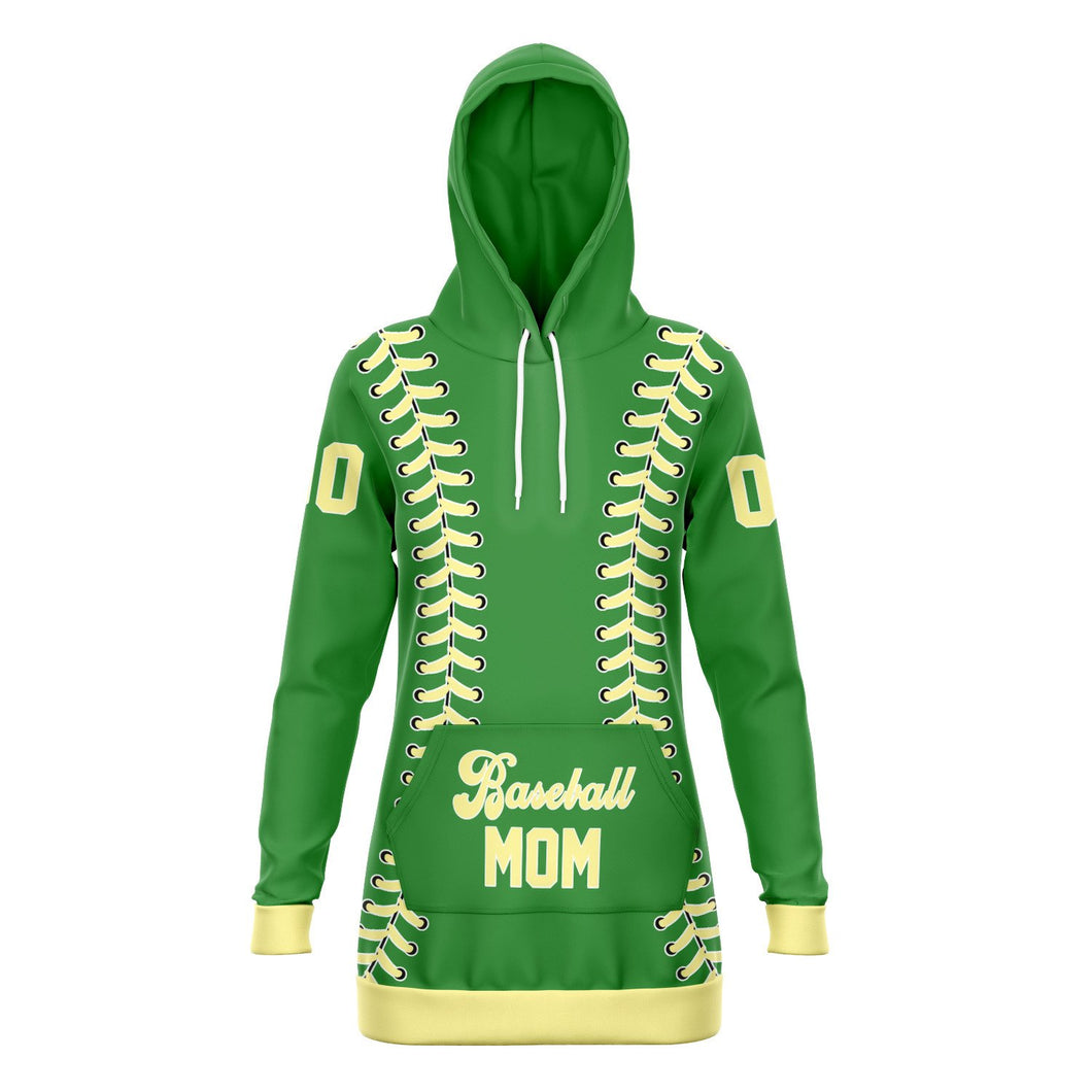 Personalized Long Hoodie Green & Yellow