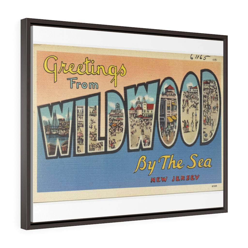 Vintage Wildwood By The Sea Postcard Home Decor Wall Art Print Canvas