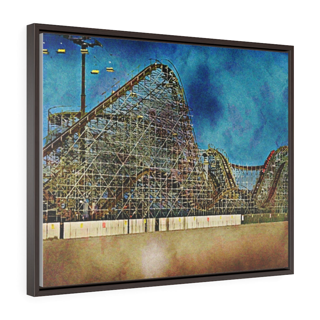 Wildwood Wooden Roller Coaster Oil Painting Wall Art Print Amusement Park