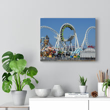Load image into Gallery viewer, Canvas Print Wildwood Jersey Shore Morey&#39;s Piers Amusement Park  View
