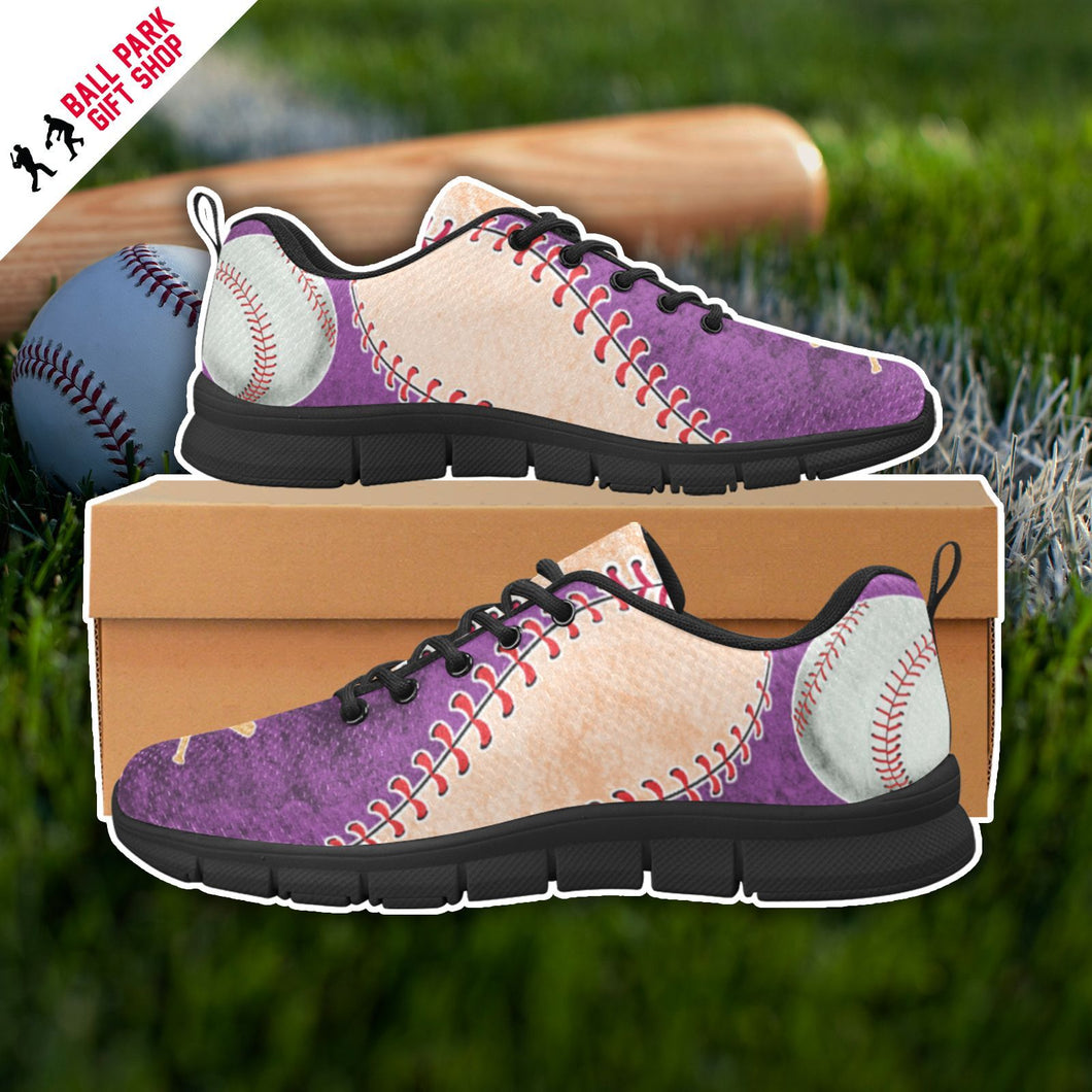 Baseball Sneakers Purple and Coral