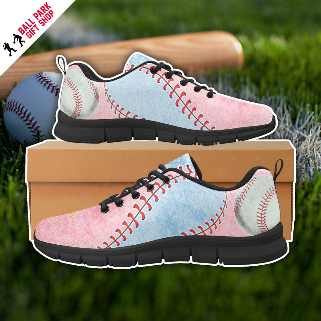 Baseball Sneakers Pale Blue & Pink